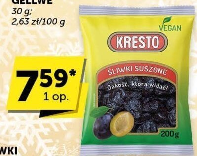 Śliwki suszone kalifornijskie Kresto promocja w ABC