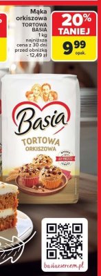 Mąka orkiszowa tortowa BASIA 1 kg promocja w Carrefour