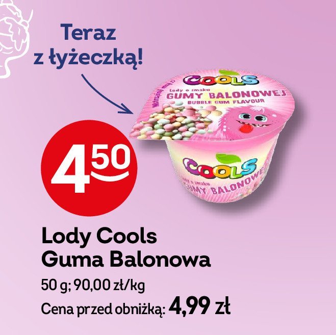 Lody kulki guma balonowa Cools promocja w Żabka