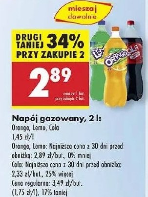 Napój o smaku cytrynowym Lemo promocja