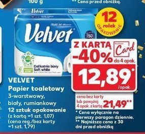 Papier toaletowy rumianek Velvet promocja