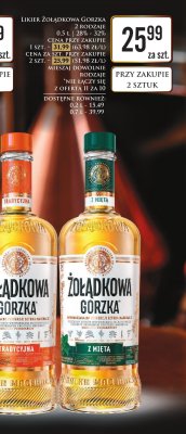 Wódka Żołądkowa Gorzka z Miętą 0.5L  promocja w Dino