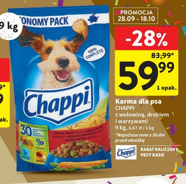 Karma dla psa wołowina Chappi promocja w Intermarche