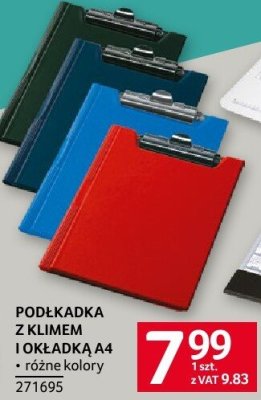 Podkładka z klipem i okładką A4 promocja w Selgros