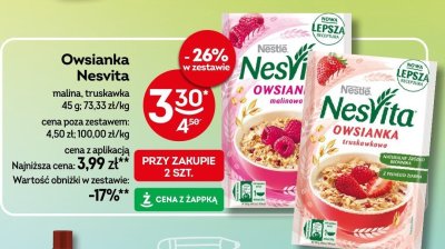 Owsianka Nesvita malina, truskawka promocja w Żabka