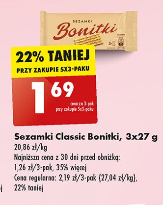 Sezamki classic Bonitki promocja