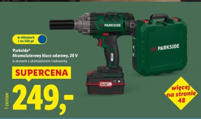 Akumulatorowy klucz udarowy Parkside 20 V promocja w Lidl