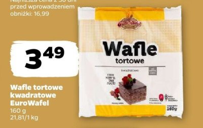 Wafle tortowe Kwadratowe EuroWafel promocja w Netto