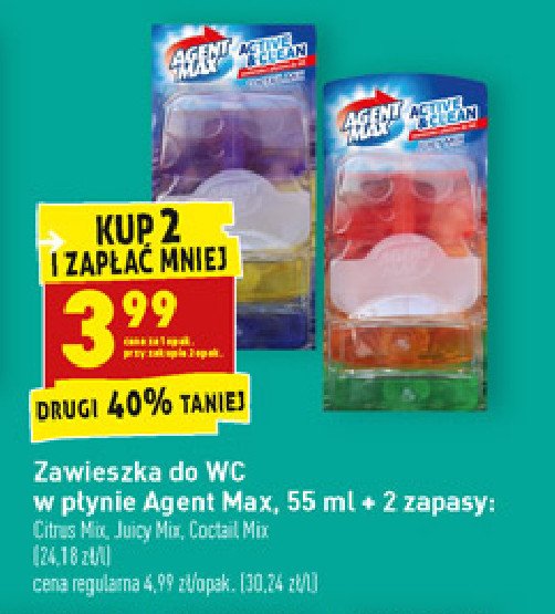 Zawieszka do wc active&clean fioletowa Agent max promocja