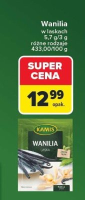Wanilia w laskach 2 g, różne rodzaje Kamis promocja w Carrefour