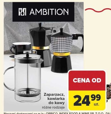 Zaparzacz, kawiarka do kawy różne rodzaje promocja w Carrefour
