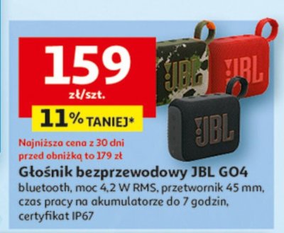 Głośnik bezprzewodowy JBL GO4 promocja w Auchan