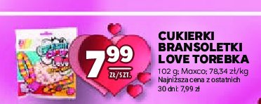 Cukierki bransoletki love Maxco promocja w Stokrotka