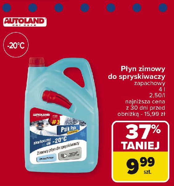 Zimowy płyn do spryskiwaczy -20 c z lejkiem Autoland promocja