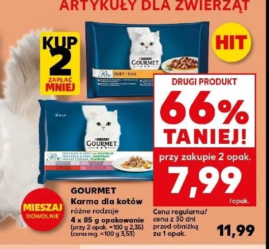 Karma dla kota mięsny duet Purina gourmet perle promocja