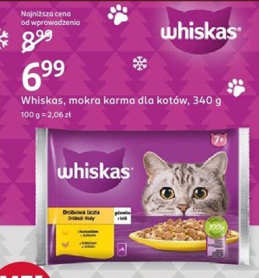 Karma Whiskas, mokra karma dla kotów, 340 g promocja w Rossmann