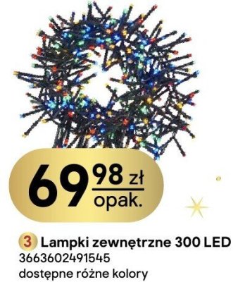 Lampki zewnętrzne 300 LED promocja w Castorama