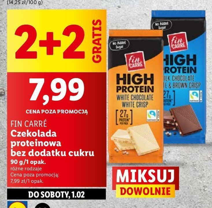 Czekolada biała z chrupkami Fin carre promocja