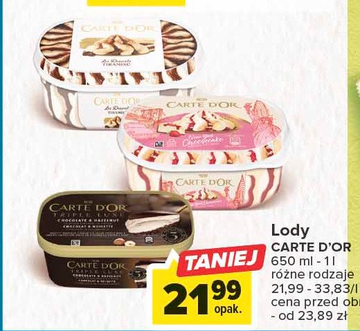 Lody strawberry & meringues Algida carte d'or les desserts promocja