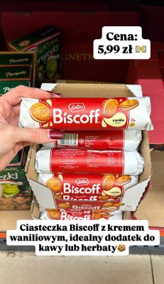 Ciasteczka Biscoff Lotus z kremem waniliowym promocja w Biedronka