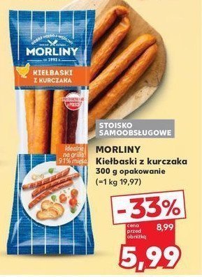 Kie艂baski z kurczaka Morliny promocja