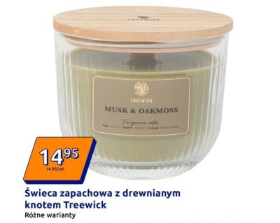 Świeca zapachowa z drewnianym knotem, różne warianty promocja w Action