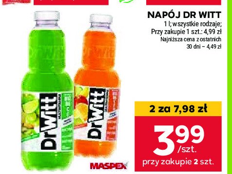 Napój witalność multiwitamina zielona Dr witt premium promocja