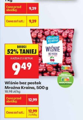 Wiśnie bez pestek Mroźna Kraina, 500 g promocja w Biedronka