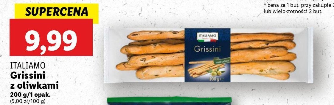 Grissini z oliwkami Italiamo promocja