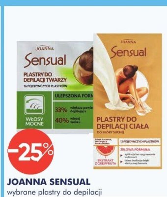 Plastry do depilacji JOANNA SENSUAL wybrane plastry do depilacji promocja w Super-Pharm