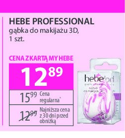 Gąbka do makijażu 3d biało-różowa Hebe professional promocja