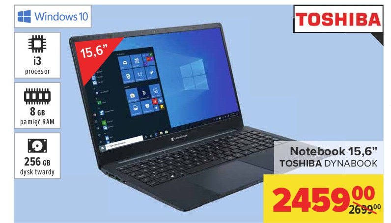 Laptop dynabook sat pro Toshiba promocja