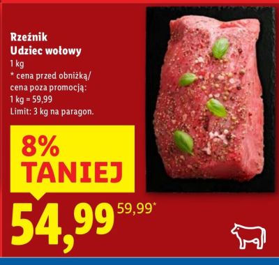 Udziec wołowy promocja w Lidl