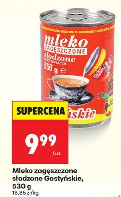 Mleko zagęszczone słodzone  promocja w Biedronka