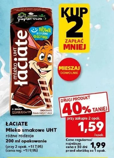 Mleko czekoladowe Łaciate promocja