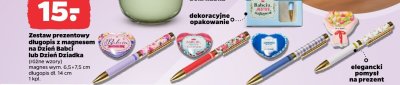 Zestaw prezentowy długopis z magnesem na Dzień Babci lub Dzień Dziadka, różne wzory promocja w Netto
