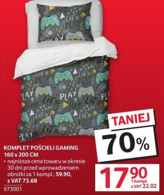 Komplet pościeli gaming 160 x 200 cm promocja w Selgros