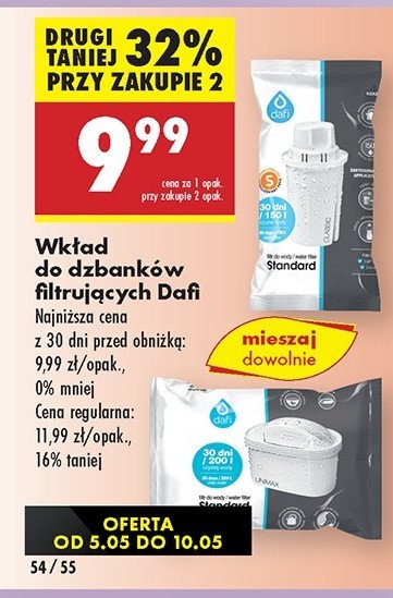 Wkład do filtra unimax Dafi promocja w Biedronka