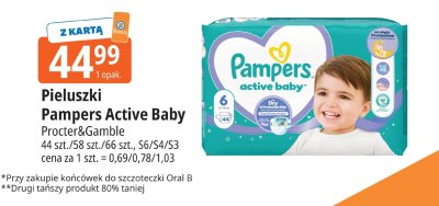 Pieluchy Pampers Active Baby promocja w Leclerc