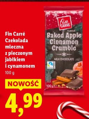 Czekolada mleczna z pieczonym jabłkiem i cynamonem promocja w Lidl