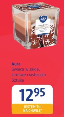 Aura Świeca w szkle, zimowe ciasteczko Sztuka promocja w Drogerie DM