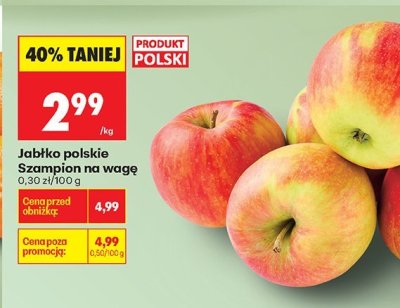 Jabłko polskie Szampion na wagę 0,30 zł/100 g promocja w Biedronka