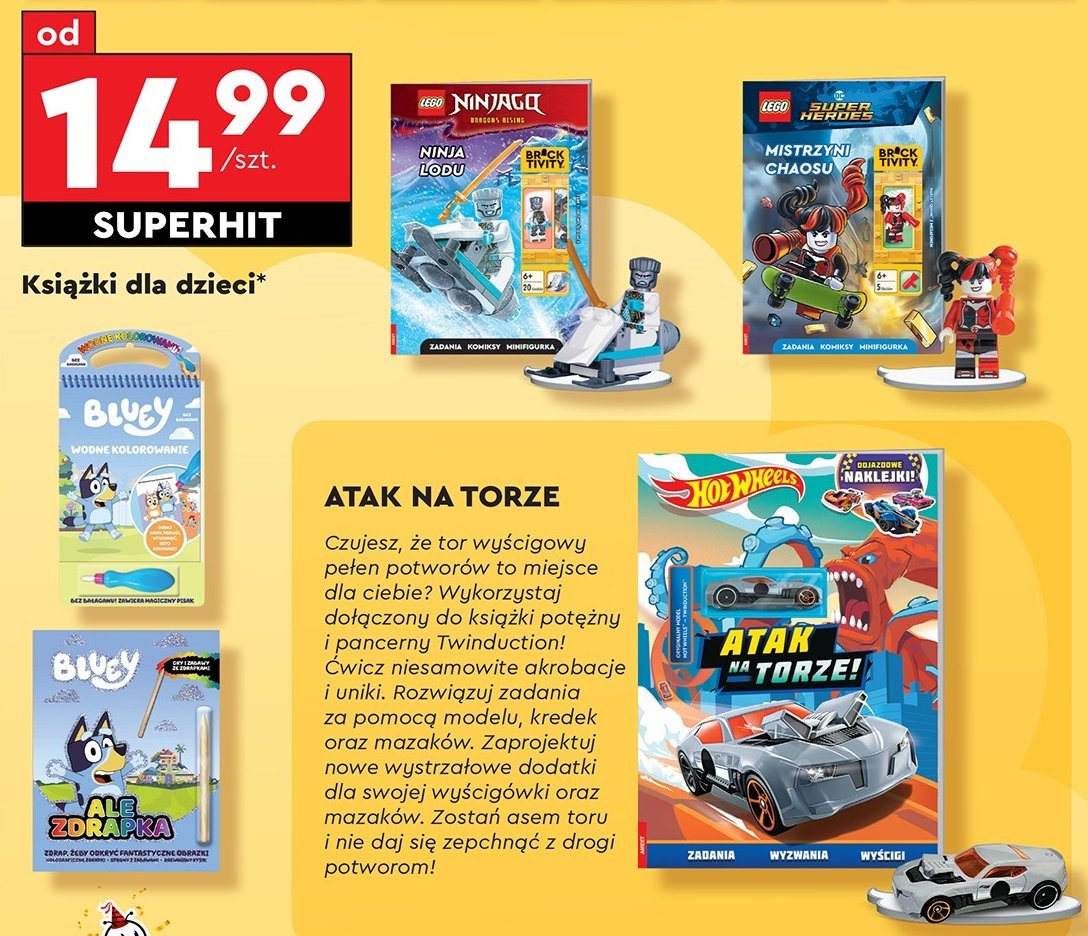 Książka kraina lodu Lego ninjago promocja