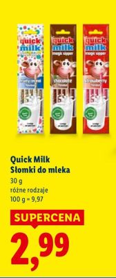 Słomki do mleka różne rodzaje promocja w Lidl