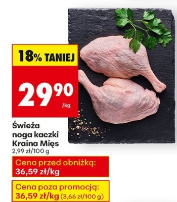 Świeża noga kaczki Kraina Mięs promocja w Biedronka