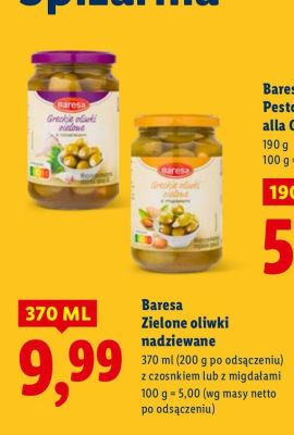 Zielone oliwki nadziewane promocja w Lidl