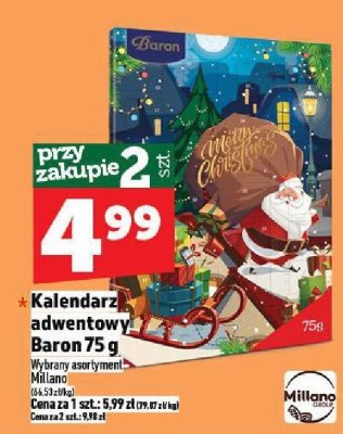 Kalendarz adwentowy Baron 75 g promocja w TOPAZ