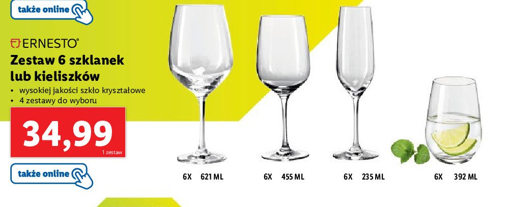 Szklanki 392 ml Ernesto promocja