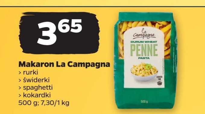 Makaron rurki La campagna promocja