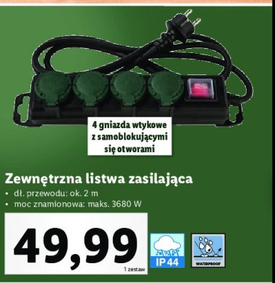 Listwa zasilająca 4-gniazdkowa Parkside promocja
